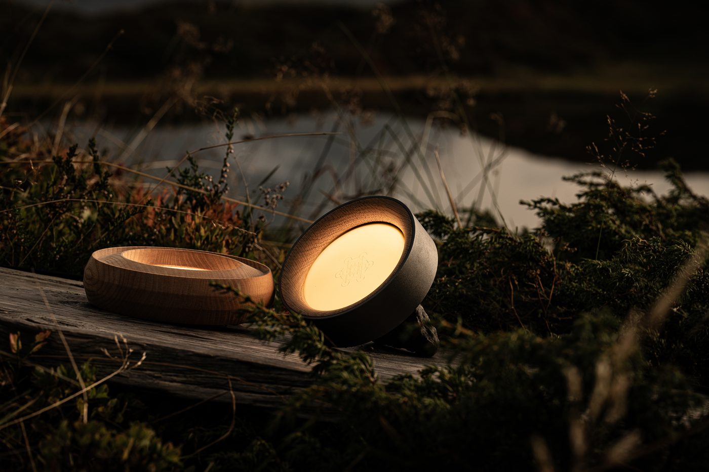 Pascuminersee in der Dämmerung, Naturkulisse für das Produktshooting