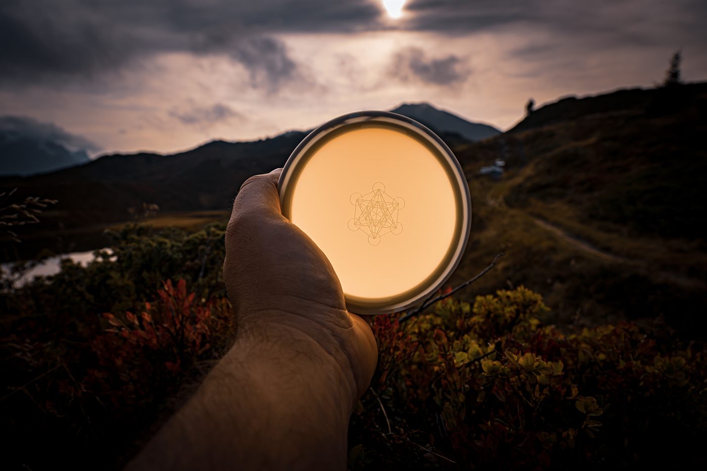Vollspektrum-Leuchte von Quantlight beim Produktshooting am Pascuminersee